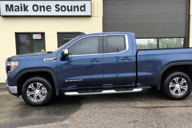 2019 GMC Sierra with professional window tint in North Bay